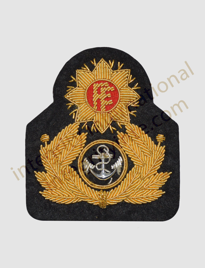 Warrant Officer Cap Badge Hand Embroidered - Ireland